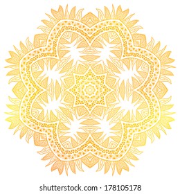 Tribal gold flower