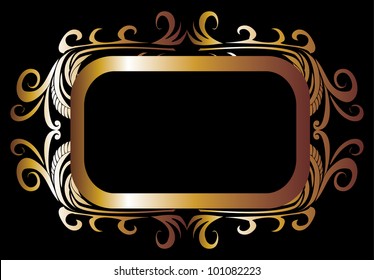 tribal golden frame