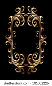 tribal golden frame