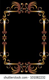 tribal golden frame