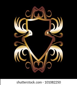 tribal golden frame
