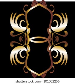 tribal golden frame