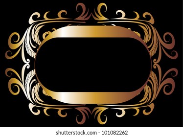 tribal golden frame