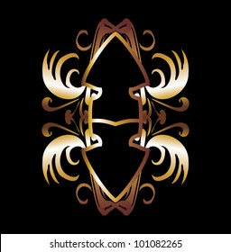 tribal golden frame
