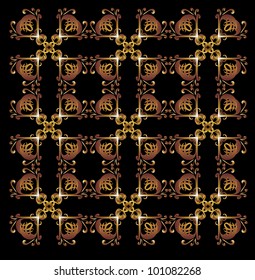 tribal golden frame