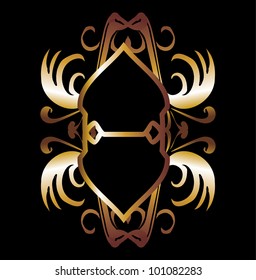 tribal golden frame