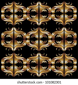tribal golden frame