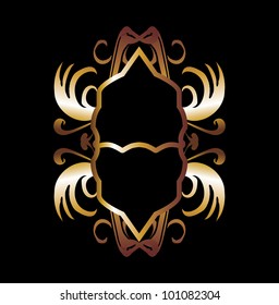 tribal golden frame