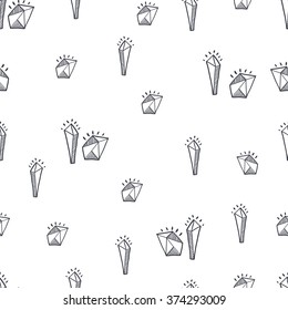 Tribal hand drawn background, doodle. Endless texture can be used for printing onto fabric and paper or invitation. Abstract geometric shapes