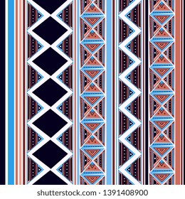 Tribal hand drawn pattern seamless drawing handmade style