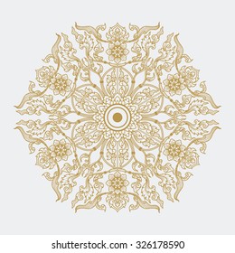 Tribal hand drawn round