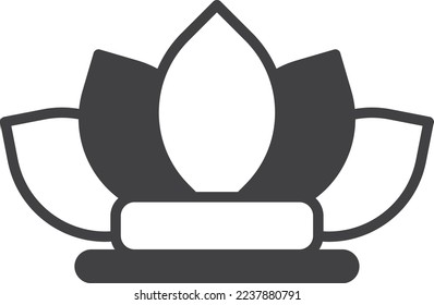 tribal hat illustration in minimal style isolated on background