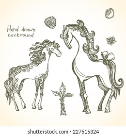 Tribal horse set