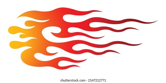 Tribal hot rod flame motorcycle sticker and car decal vector art graphic