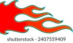 Tribal hotrod muscle car flame graphic for hoods, sides and motorcycles. Can be used as decal, sticker or tattoos too vector