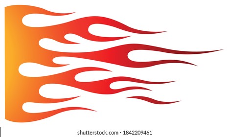 Tribal hotrod muscle car flame graphic for hoods, sides and motorcycles. Can be used as decal, sticker or tattoos too.
