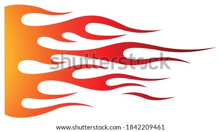 Tribal hotrod muscle car flame graphic for hoods, sides and motorcycles. Can be used as decal, sticker or tattoos too.