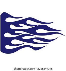 Tribal hotrod muscle car silhouette flame graphic for car hoods and sides. Can be used as decals, mask and tattoos too. Vector illustration.