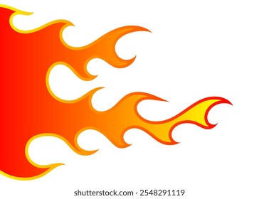 Tribal hotrod muscle car silhouette flame graphic