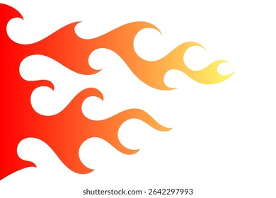 Tribal hotrod muscle car silhouette flame graphic
