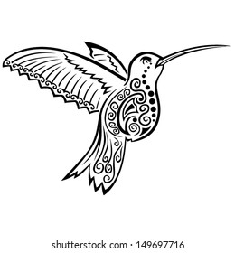 Hummingbird Decorative Hand Drawing Stock Illustration 783285520 ...