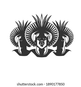 Vector de diseño de logotipo de icono tribal