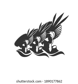 Tribal Icon Logo Design Vector