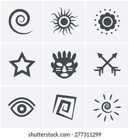tribal  Icons Set, Vector Design