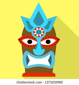 Tribal idol icon. Flat illustration of tribal idol vector icon for web design