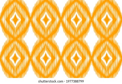 Tribal ikat Indian seamless pattern design. Aztec fabric carpet mandala ornament native boho chevron textile decoration wallpaper. Geometric African American style vector illustrations background.