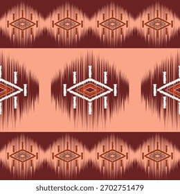 tribal ikat vector seamless pattern. Native  ornament. Ethnic Southwestern decor style. Boho geometric ornament. Vector . Mexican blanket, rug. Woven carpet illustration