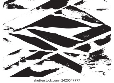 Tribal Illustration. Splash Tie Muster. Bürsten. Ikat-Grenzen. Weiße abstrakte Graffiti-Mauer. Ethnisch.