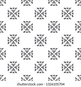 Tribal indian american seamless pattern. Vector hand drawn aztec geometrical ornaments. Ethnic texture with mexican motifs.