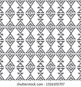 Tribal indian american seamless pattern. Vector hand drawn aztec geometrical ornaments. Ethnic texture with mexican motifs.