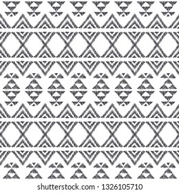 Tribal indian american seamless pattern. Vector hand drawn aztec geometrical ornaments. Ethnic texture with mexican motifs.