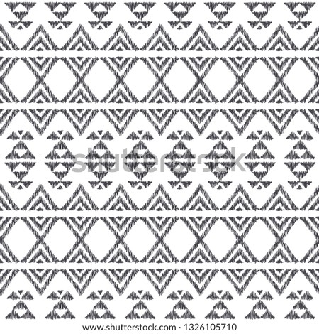 Tribal indian american seamless pattern. Vector hand drawn aztec geometrical ornaments. Ethnic texture with mexican motifs.