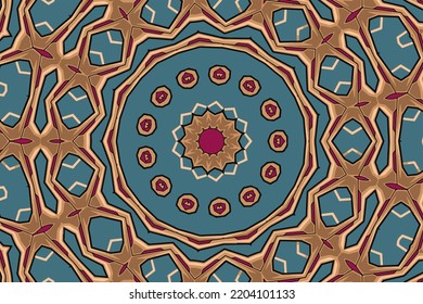 Tribal indian festival seamless design. Bright colorful mandala art pattern