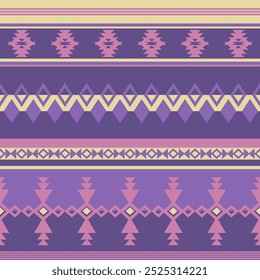 Tribal Indian Geometric Candy Color Seamless Pattern
