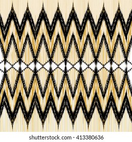 Tribal Indian Geometric Pattern. Hand Drawn Illustration. Repeated texture. Ethnic Traditional Ornamental Style. Native American  Border Ornament. Background for paper, cover, wallpaper and textile.