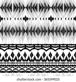 Tribal Indian Geometric Pattern. Vector Illustration. Seamless texture. Ethnic tribal ornamental style. Native american  border ornament. Background for paper and textile.