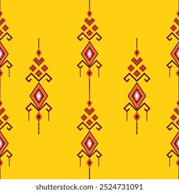 Padrão tribal indígena sem emenda. Cor mexicana, aztec e maya ornamento, tecido elegante étnico impressão geométrica papel de parede textura vetor conjunto. Coleção folclórica única, nacional de cultura