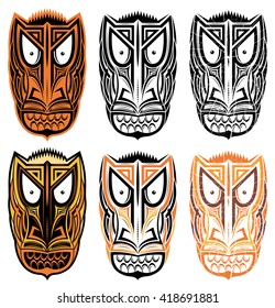 tribal indian totem scary halloween face masks 