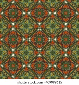  Tribal indian vintage ethnic seamless design. Festive colorful mandala pattern