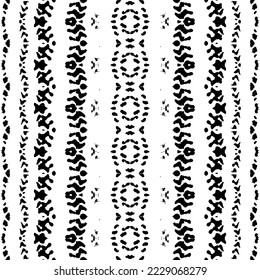 Tribal Ink Doodle Vector. Abstract Line Print. Simple Ethnic Boho Batik. Black Color Mexican Pattern. Ethnic Aztec Ink Pattern. Black Colour Dark Scribble Textile. Seamless Dark Watercolor Repeat