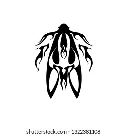tribal insect tattoo logo icon vector