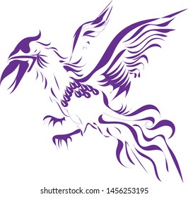 Tribal light purple flying cock