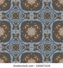 Tribal like biomorphic seamless pattern, abstract colorful background, texture.