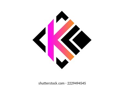 Tribal Lines K Letter Logo. K letter Icon Vector with Creative Shape and Minimalist Design in Black and White Vector.