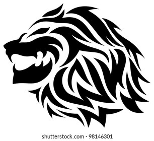Tribal lion tattoo