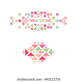 Tribal logo set isolated on white background vector illustration